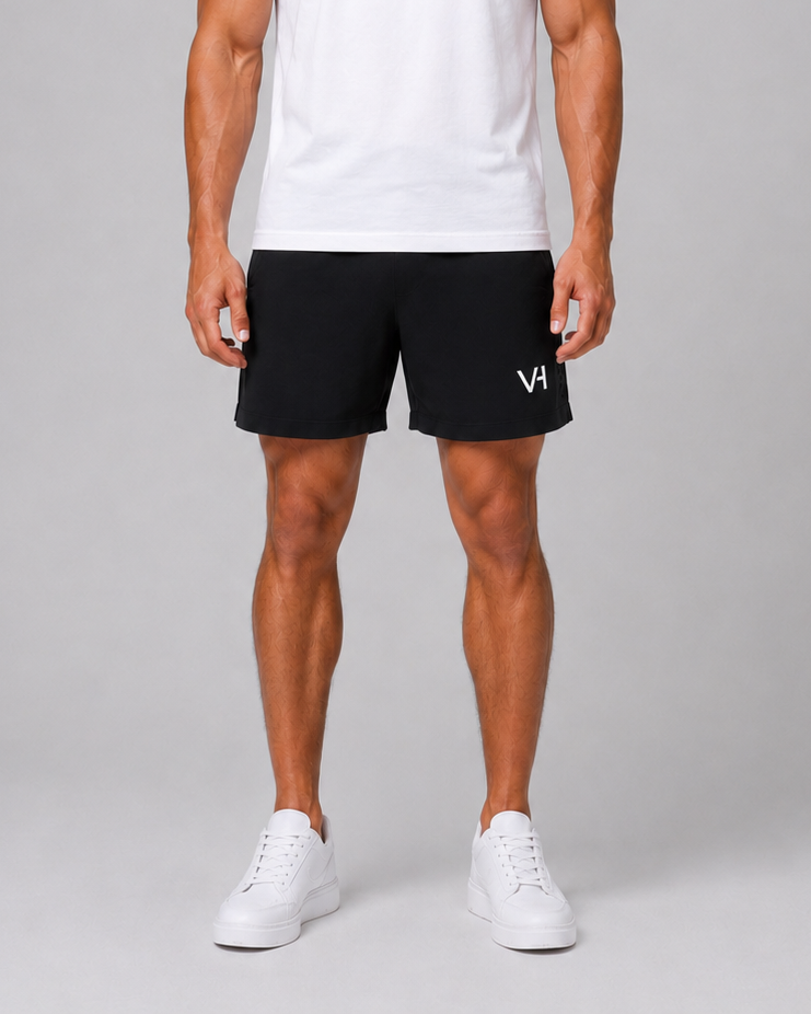 Shorts,Men,Performance,Activewear,Nylon,Spandex,Stretch,Lightweight,Elastic,Waist,Training,Gym,Lifestyle,VORTH