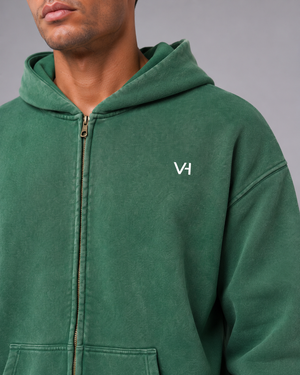 VORTH Heavyweight Washed Boxy Zip Hoodie