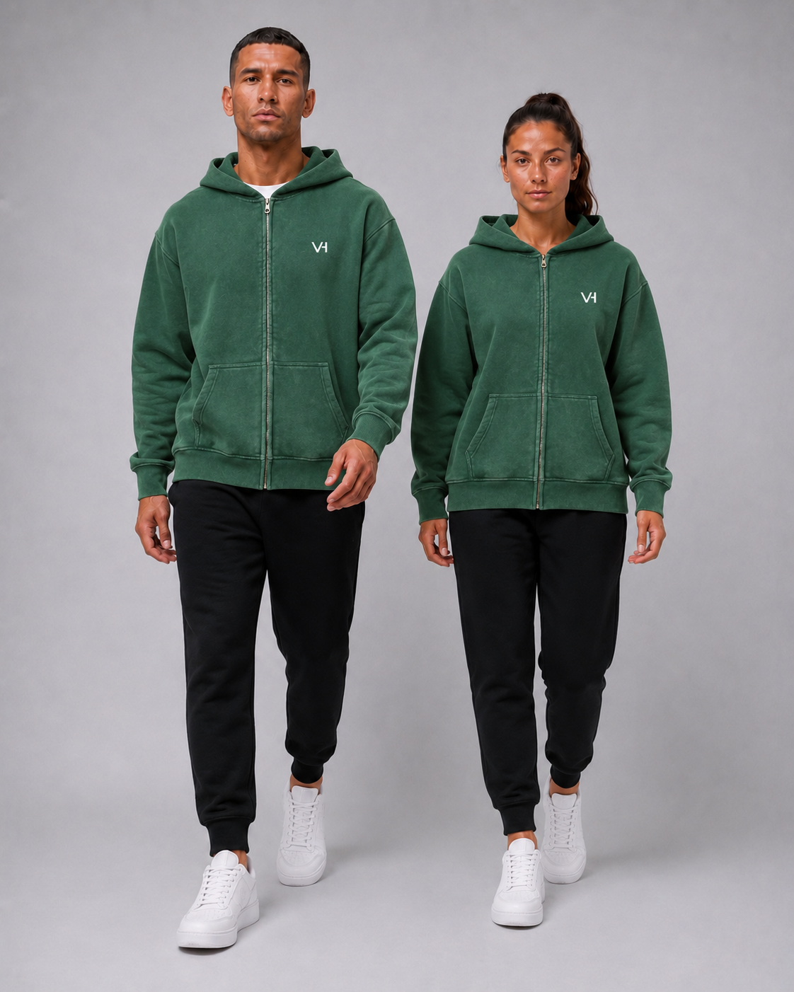 VORTH Heavyweight Washed Boxy Zip Hoodie