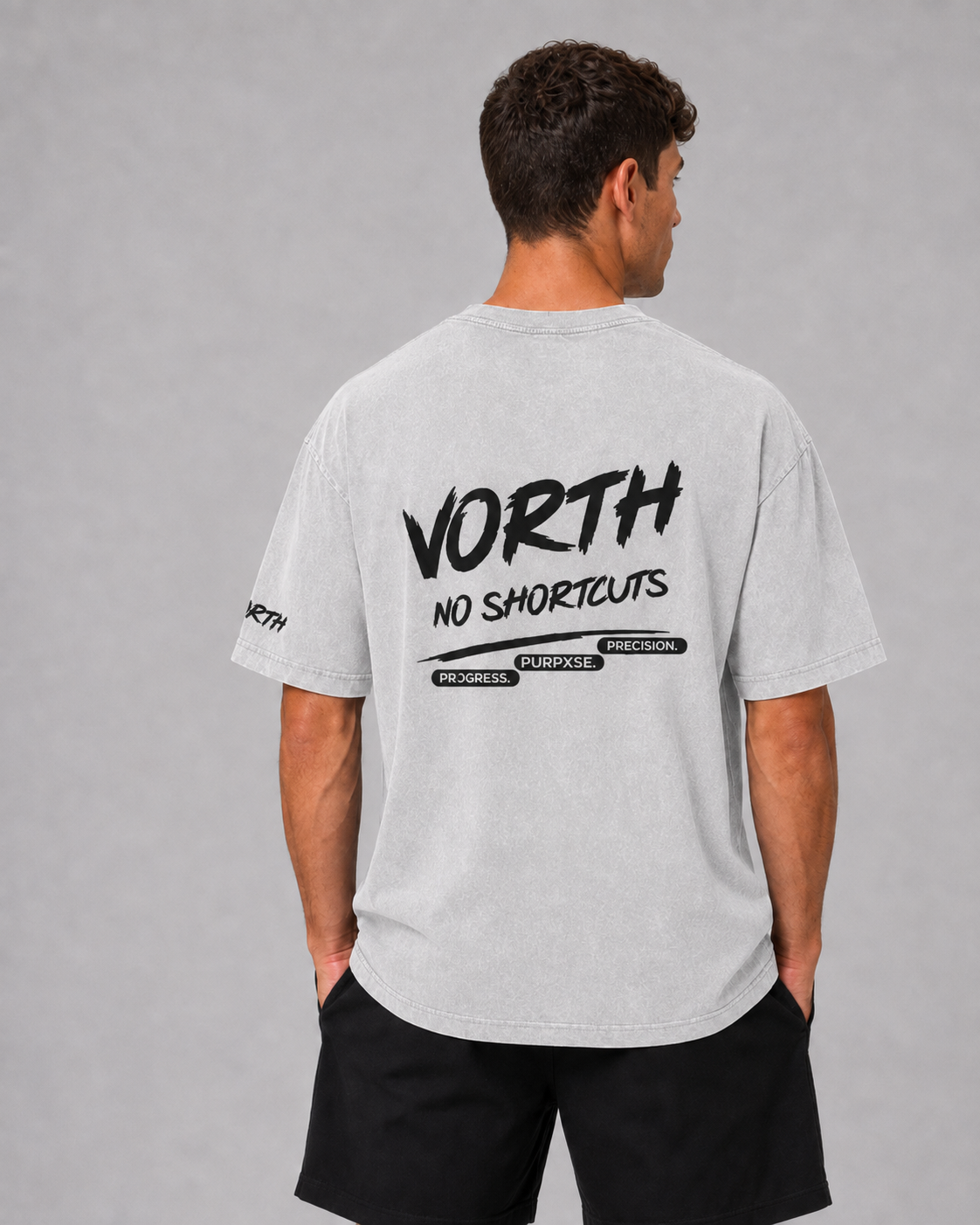 VORTH Snow-Washed Oversized Cotton T-Shirt