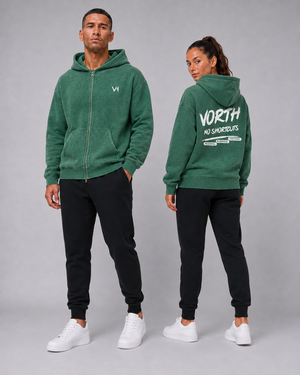 VORTH Heavyweight Washed Boxy Zip Hoodie