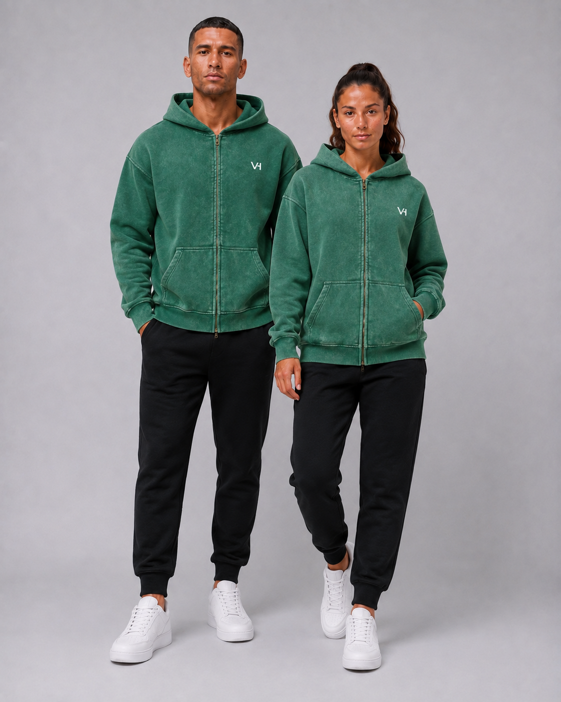 VORTH Heavyweight Washed Boxy Zip Hoodie