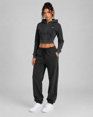 VORTH Heavyweight Vintage-Washed Cropped Hoodie
