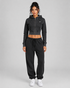 VORTH Heavyweight Vintage-Washed Cropped Hoodie