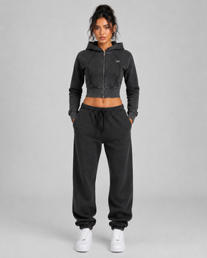 VORTH Heavyweight Vintage-Washed Cropped Hoodie