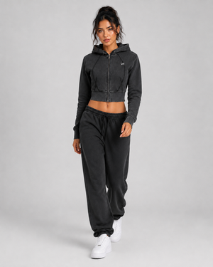 VORTH Heavyweight Vintage-Washed Cropped Hoodie