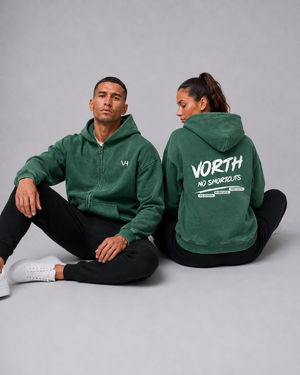 VORTH Heavyweight Washed Boxy Zip Hoodie