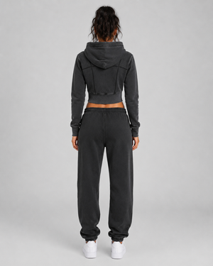 VORTH Heavyweight Vintage-Washed Cropped Hoodie
