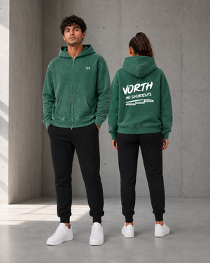 VORTH Heavyweight Washed Boxy Zip Hoodie