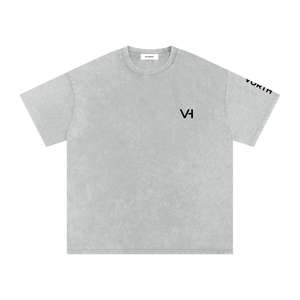 NO SHORTCUTS Snow-Washed Oversized Tee