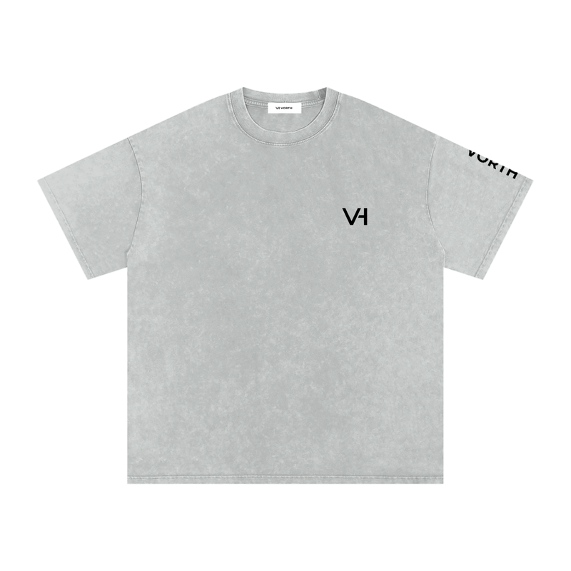 NO SHORTCUTS Snow-Washed Oversized Tee